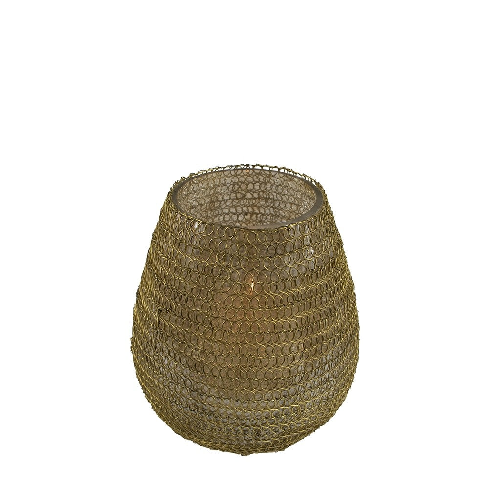 Waxinelicht filigrain3 bol goud