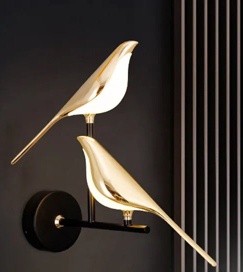 Moderne Nordic LED Gouden Vogel Wand Lamp