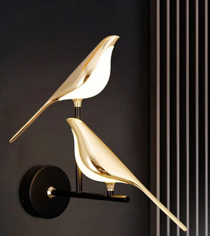 Moderne Nordic LED Gouden Vogel Wand Lamp