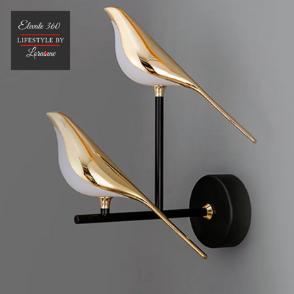 Moderne Nordic LED Gouden Vogel Wand Lamp