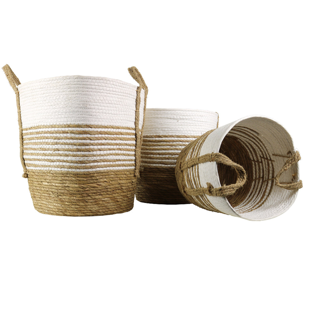 Mand Naturel Wit Dia 29cm