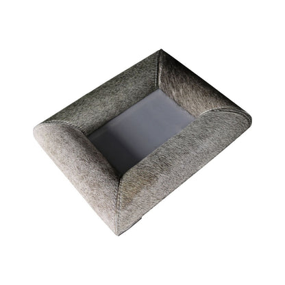 Fotolijst Koe bol grijs Leer (15 x 10cm)