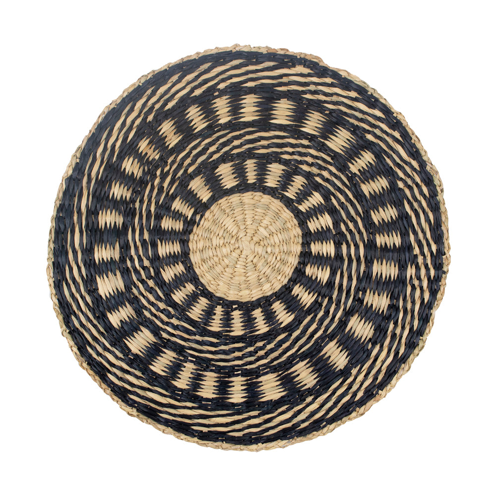 Zeegras Placemat Zwart Dessin