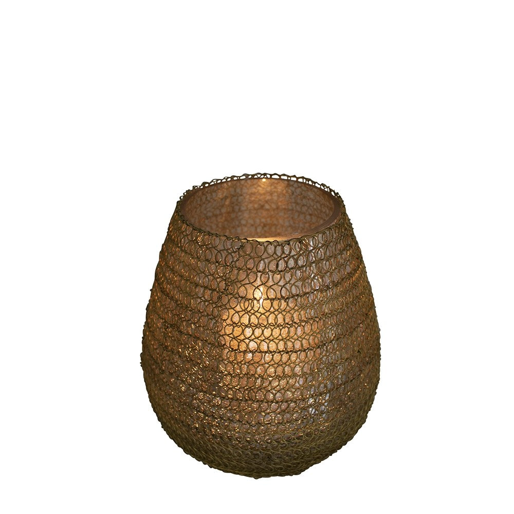 Waxinelicht filigrain3 bol goud